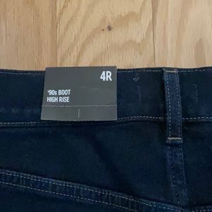 Express High Waisted Dark Wash “90s Bootcut Jeans” NWT